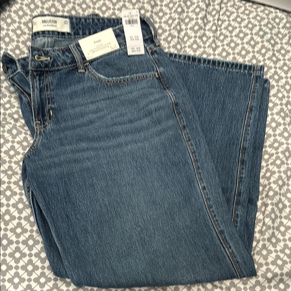 Hollister Blue Flare Wide Leg Jeans